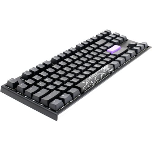 Ducky One 2 TKL Cherry MX Red Switch Double Shot RGB LED Mechanical Gaming Keyboard - Black / White | DKON1787ST-RUSPDAZT1