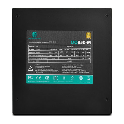 DeepCool DQ850M 850 Watts 80 Plus Gold certified True Modular - BLACK | DP-GD-DQ850M