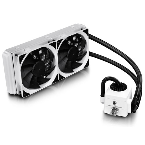 DeepCool Gamer Storm Captain 240 EX CPU Liquid Cooler AIO Water Cooling LGA 2011-v3 and AM4 Compatible - White | DP-GS-H12L-CT240W-A4