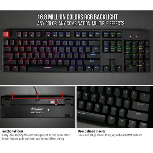 Glorious Modular Mechanical Gaming Keyboard w/ RGB LED and Brown Switches - Black | GMMK-BRN-V2