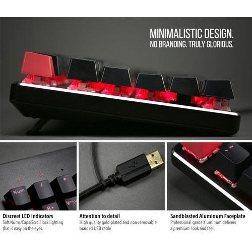 Glorious PC GMMK Prebuilt - Compact RGB LED 60% Double Shot ABS Mechanical Keyboard - Black | GMMK-COMPACT-BRN