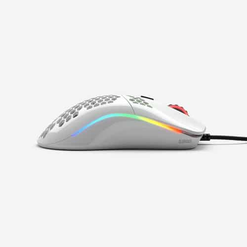 Glorious Model O PC Gaming Race GO-GWHITE 12000 DPI RGB Led Gaming Mouse - Glossy White