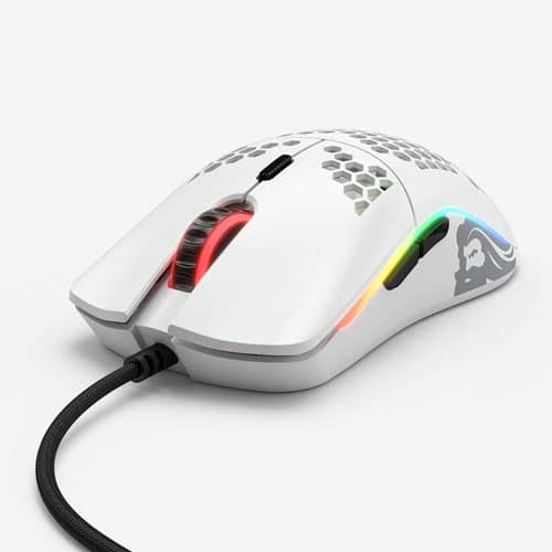 Glorious Model O PC Gaming Race GO-WHITE 12000 DPI RGB Led Gaming Mouse - Matte White