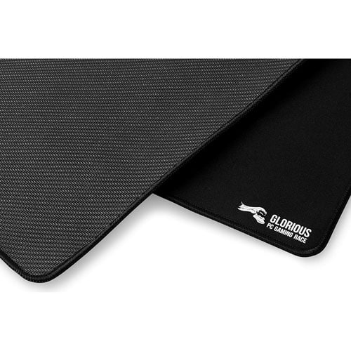 Glorious XL EXTENDED Stitched Edges, High-Quality Construction, Machine Washable Gaming Mouse Mat 14"x24" - Black | G-P