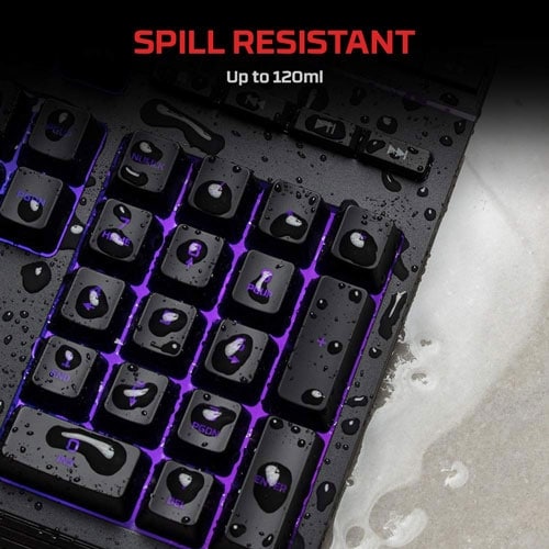 HyperX Alloy Core RGB Membrane Gaming Keyboard Comfortable Quiet Silent Keys with RGB LED Lighting Effects - Black | HX-KB5ME2-US
