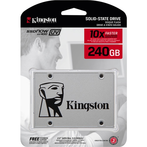 Kingston 240GB SSDNow UV400 SATA III 2.5" Internal Solid State Drive - Silver | SUV400S37-240G