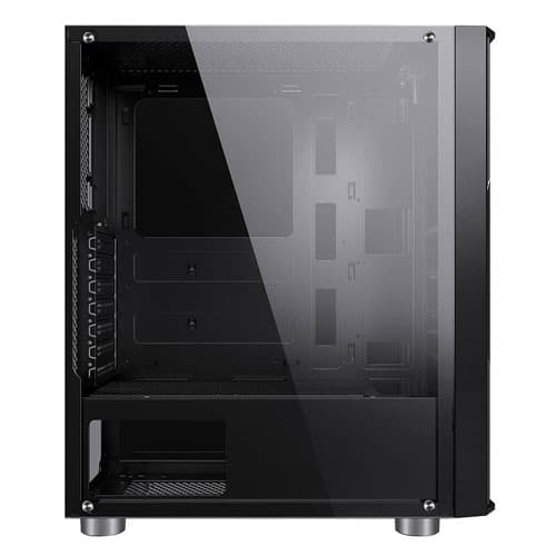 Tortox Neon V2 RGB Mid Tower Acrylic Side Panel Computer Case With 3 Tortox Arcus RGB Fans
