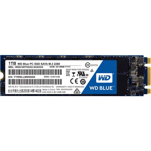 Western Digital WD 1TB Blue SATA III M.2 Internal SSD | WDS100T1B0B